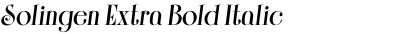 Solingen Extra Bold Italic